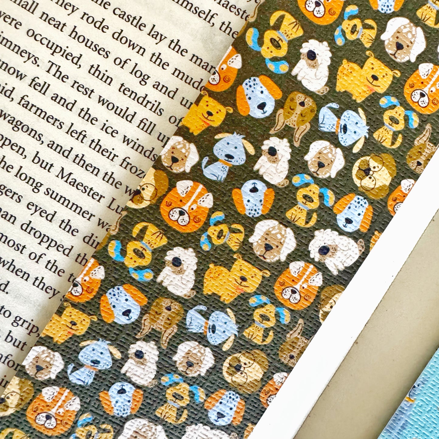 Dog bookmark , pup bookmark , dog faces bookmark