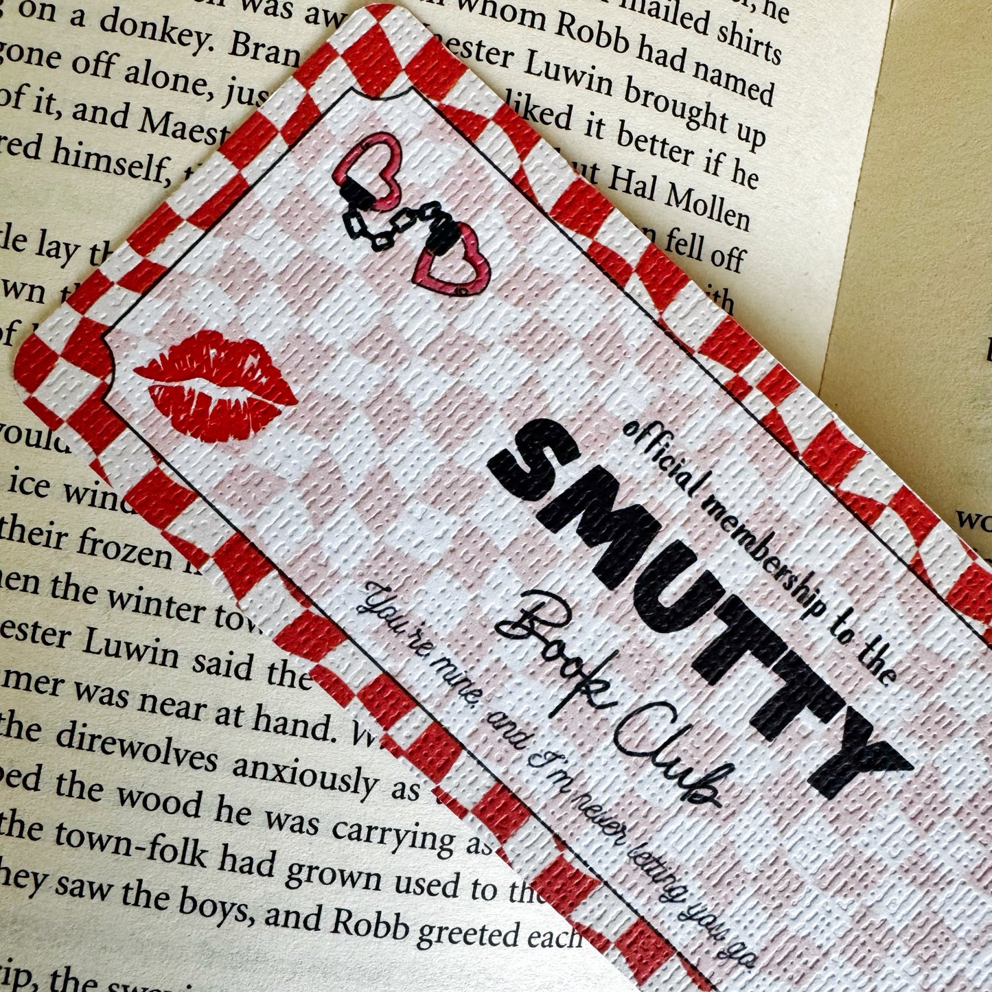 Smutty Book Club Ticket Bookmark | Smut Romance Bookmark | Bookish Bookmark | Admit One Bookmark Double Sided