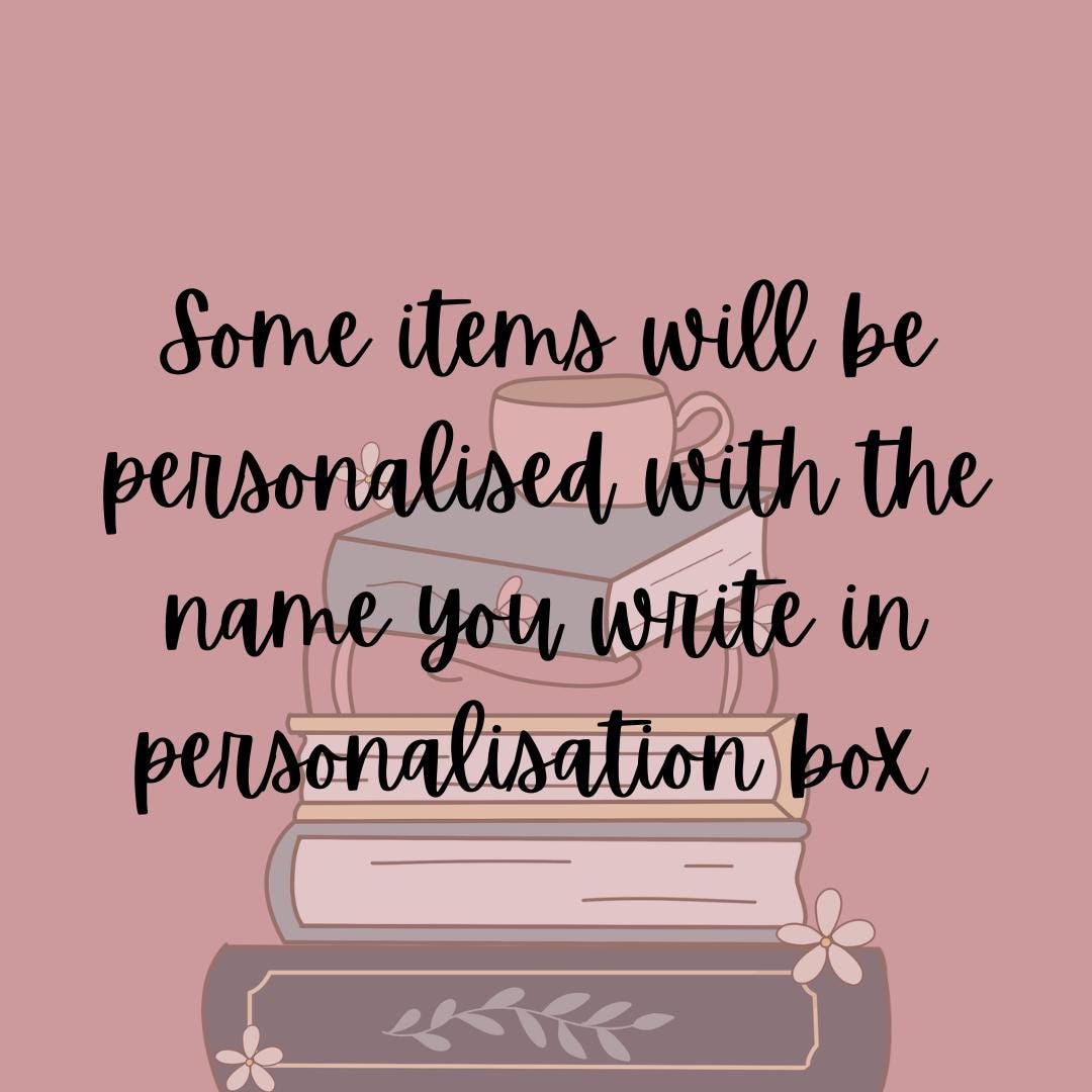 PERSONALISED Bookish Surprise BOX for Book Lovers, Book Nerd Bookish Box, Book Lover Gift, Bookish Gift,Bookish Bundle,Book accessory