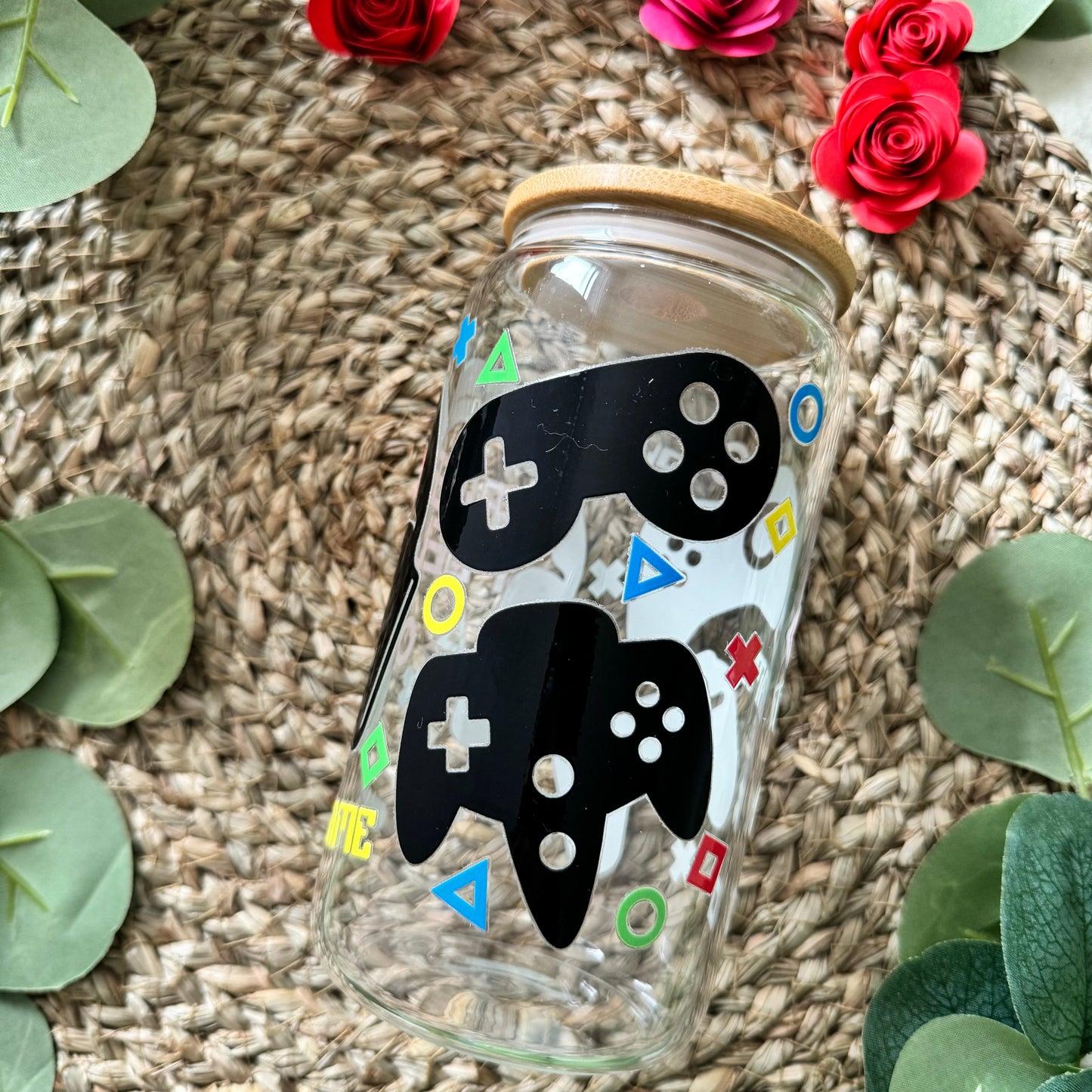 SALE Gamer Dad Iced Coffee Can Glass Tumbler 16 oz
