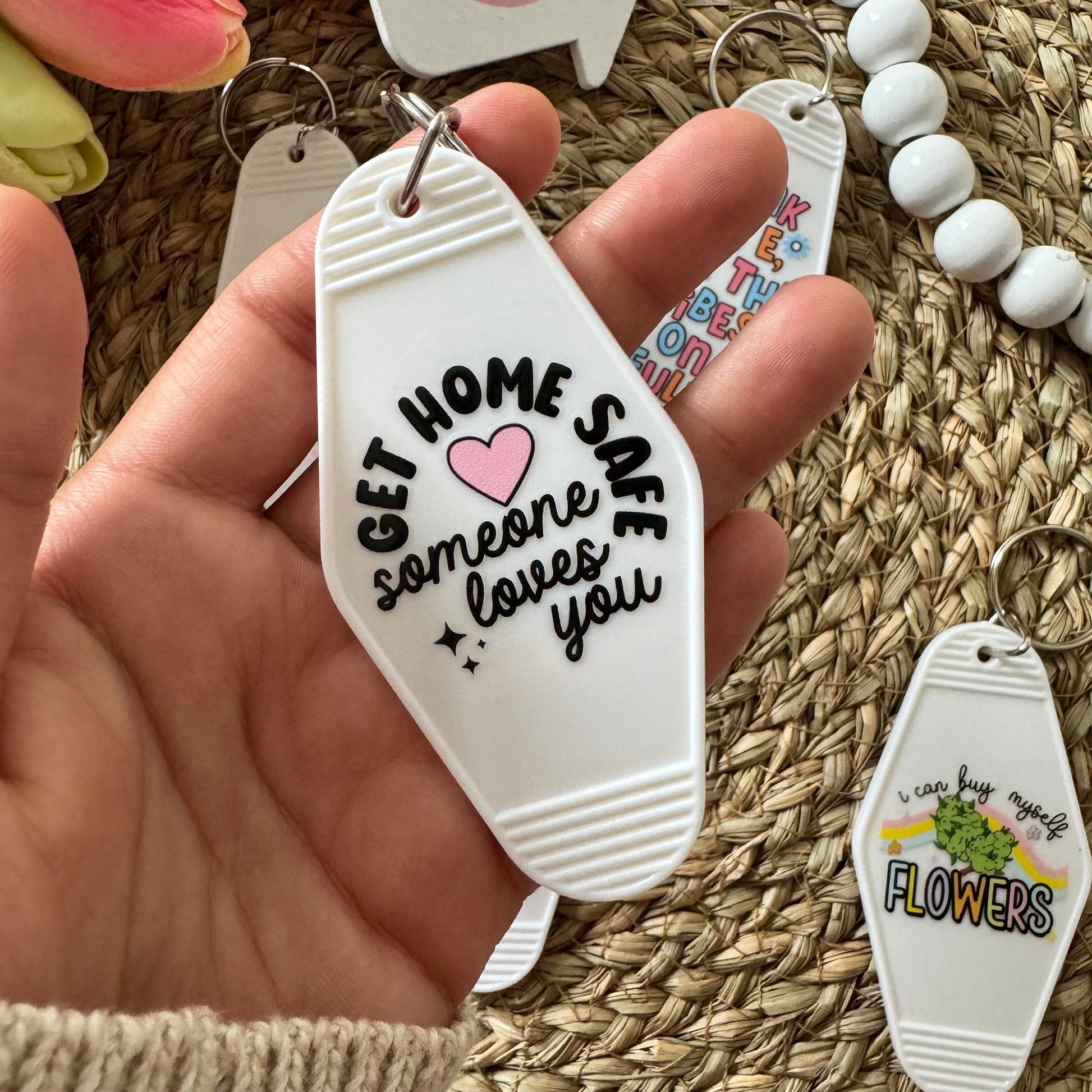 SALE Motel Keyrings in various designs suitable for gifting or yourself, Sarcastic keyring, love key ring, self respect keyring, coffee keyring