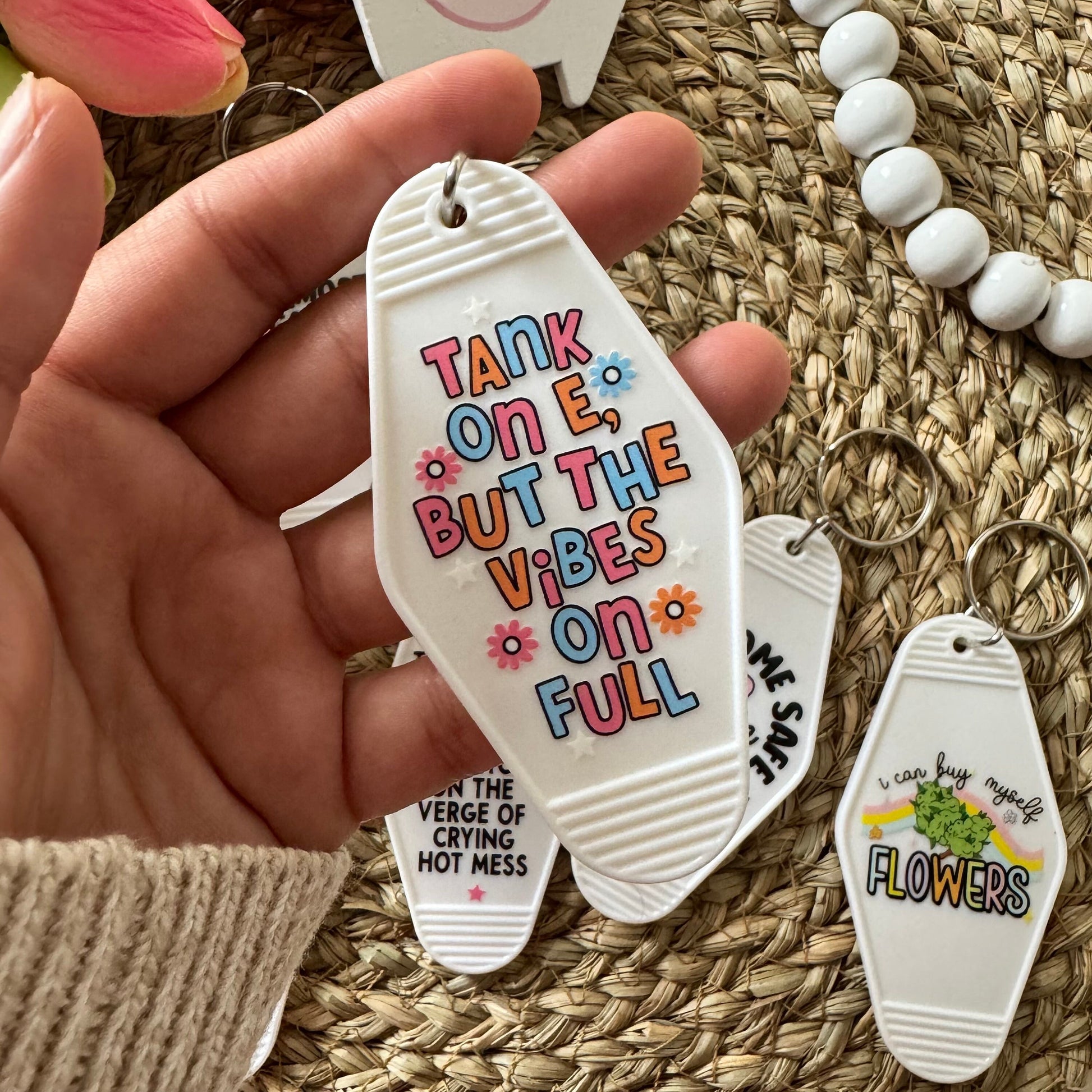 SALE Motel Keyrings in various designs suitable for gifting or yourself, Sarcastic keyring, love key ring, self respect keyring, coffee keyring