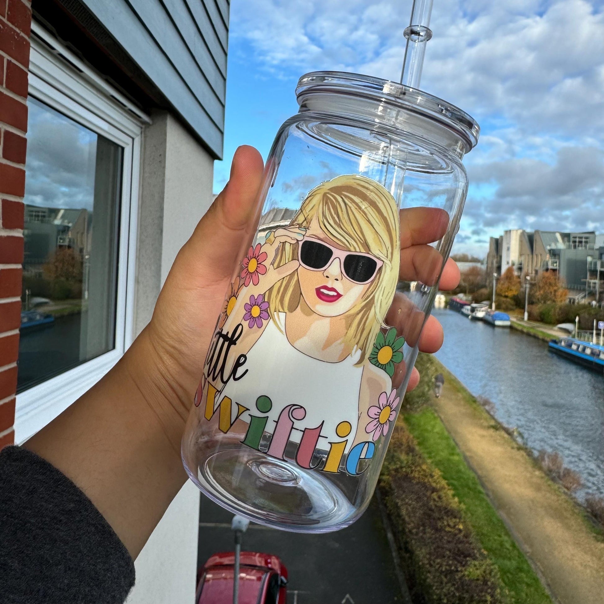 Little Swiftie Cold cup , Swiftie 16oz Acrylic mug with acrylic Lid and plastic Straw,Tswift Mug, kids cold Cup ,Tswift Fan Gift