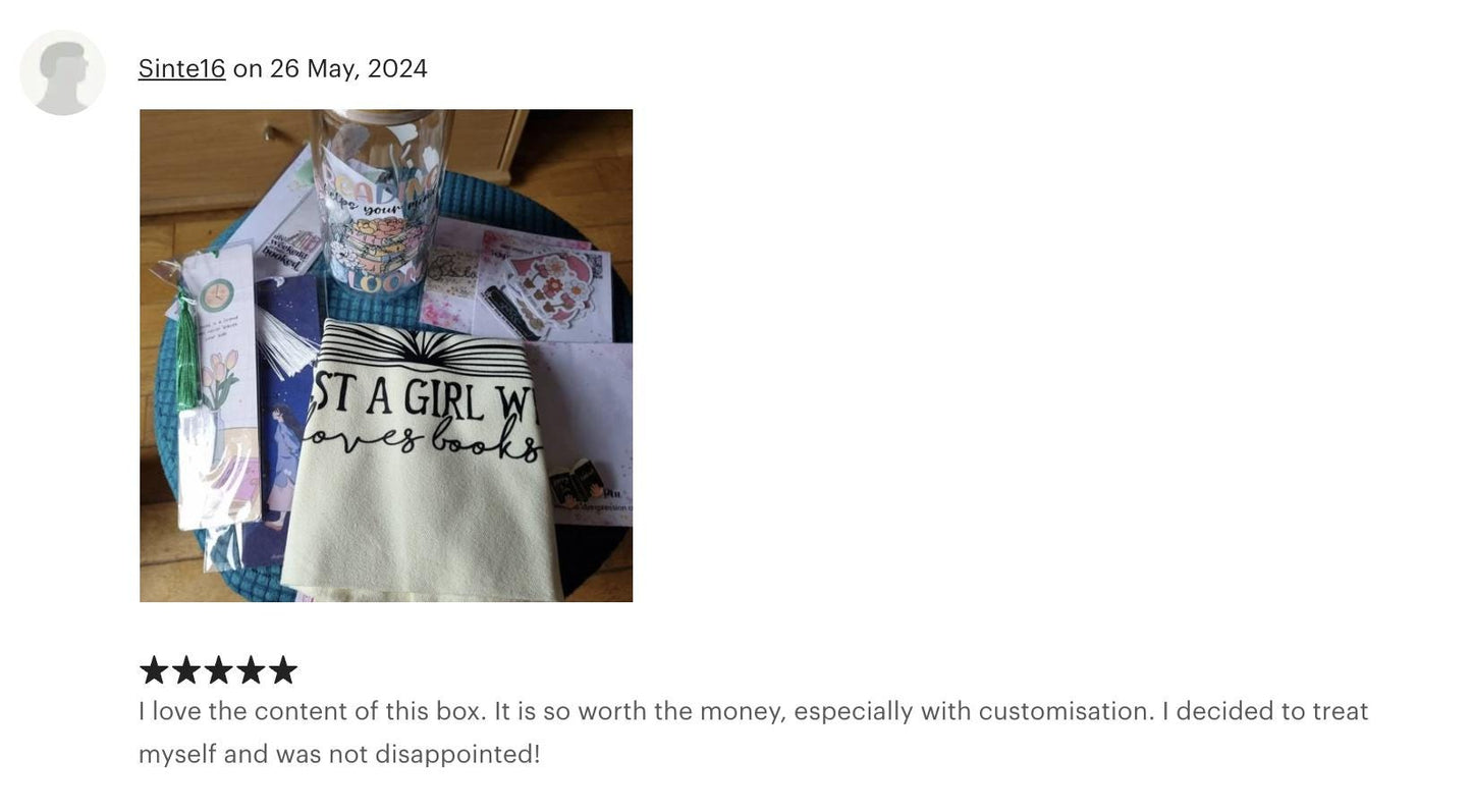 PERSONALISED Bookish Surprise BOX for Book Lovers, Book Nerd Bookish Box, Book Lover Gift, Bookish Gift,Bookish Bundle,Book accessory