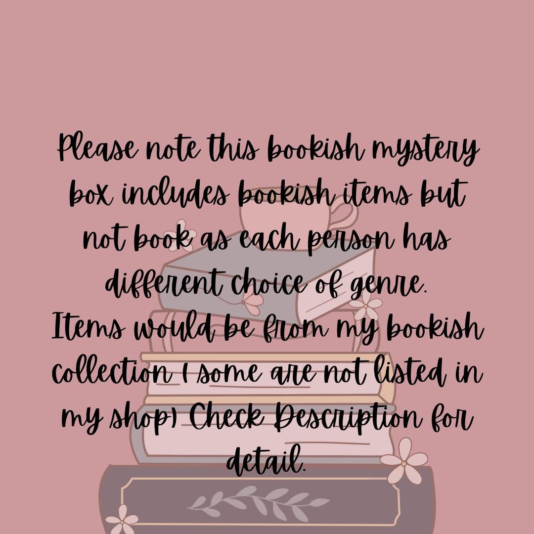 PERSONALISED Bookish Surprise BOX for Book Lovers, Book Nerd Bookish Box, Book Lover Gift, Bookish Gift,Bookish Bundle,Book accessory