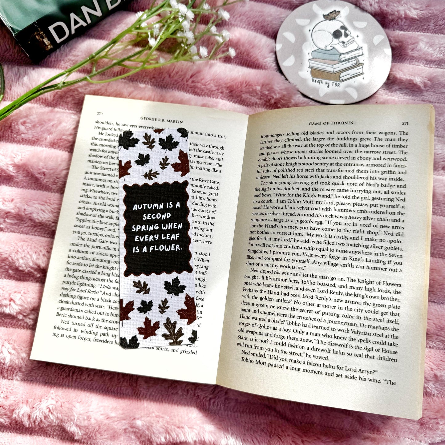Cozy Autumn Bookmark for Book Lovers double sided ,Autumn Famous Writers quotes Linen Bookmark Doublesided, Booklover Gift,Cute Autumn Finds