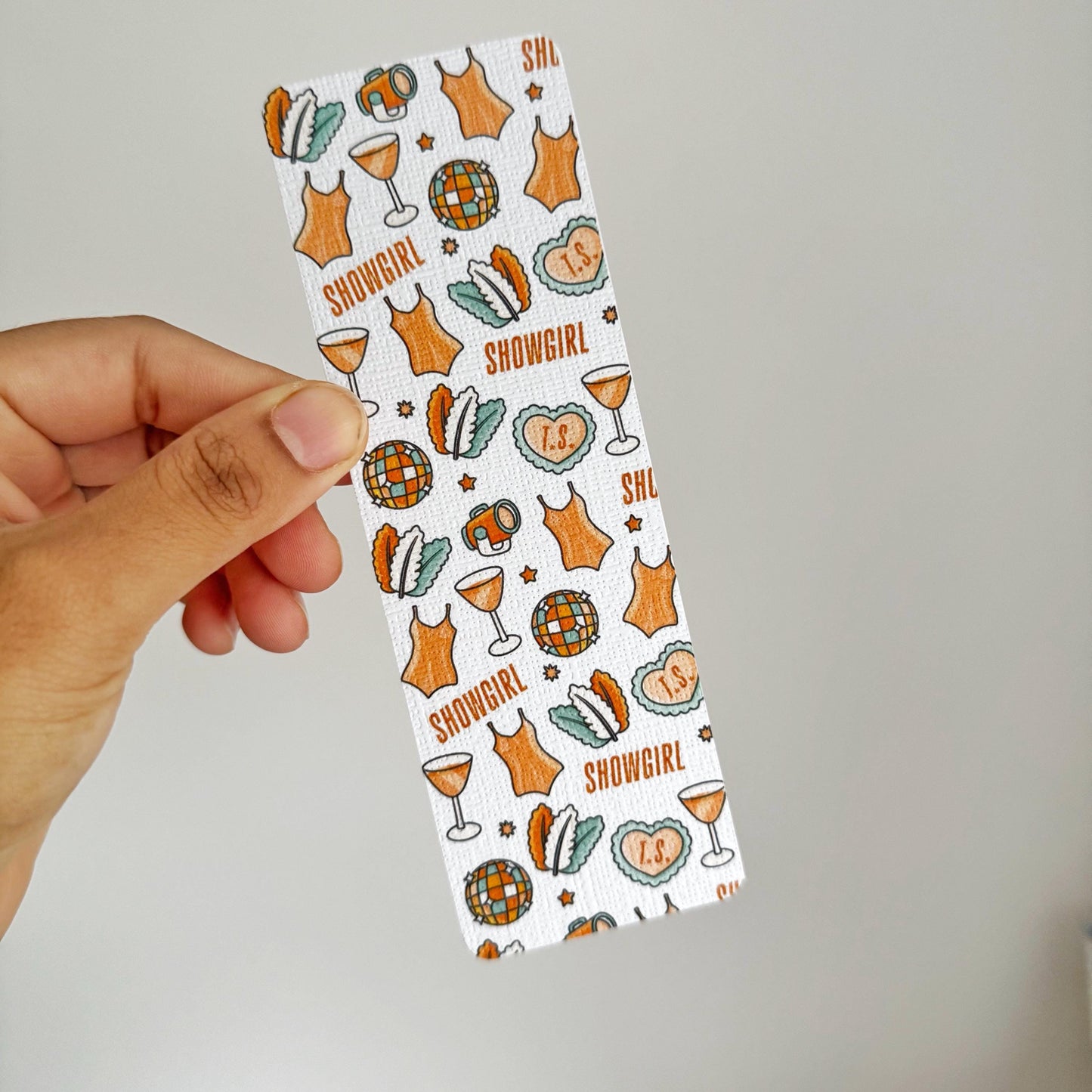 Switie TLOASG bookmark, Showgirl linen bookmark for Swiftie lovers, 2 X 6 inch bookmark for tswift fans
