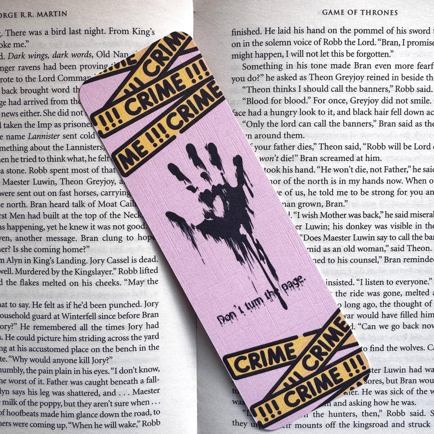 Mystery & Thriller Linen Bookmark – Minimalist Double Sided Bookmark