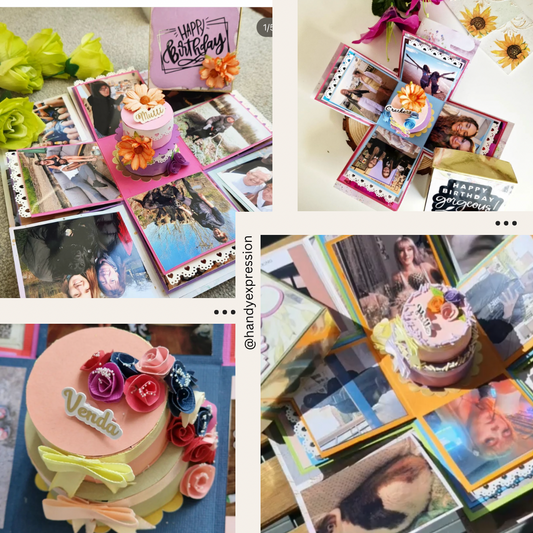 Cake Explosion Box for all Occasions | Birthday Card personalised for all occasion