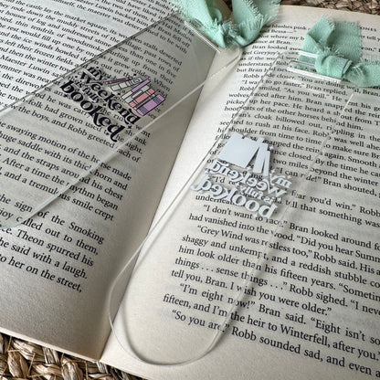 My weekend is booked Acrylic Bookmarks for Book Lovers, Teachers Bookmark, Book Nerd Bookmark