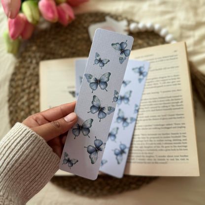 Butterfly Design Linen Bookmark for Book Lovers