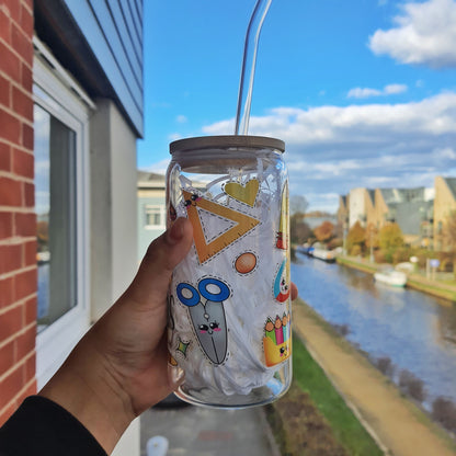 Teacher themed Glass Tumbler 16 oz, Perfect Gift for Teachers