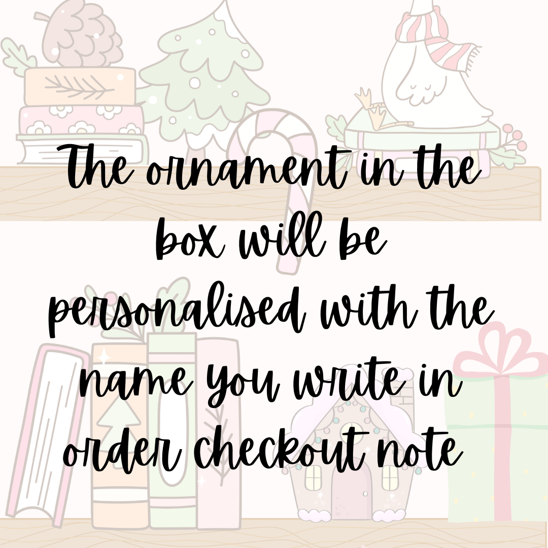 Christmas  Personalised Surprise Bookish Box with Bookish Themed accessories