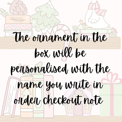Christmas  Personalised Surprise Bookish Box with Bookish Themed accessories