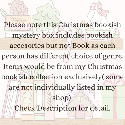 Christmas  Personalised Surprise Bookish Box with Bookish Themed accessories