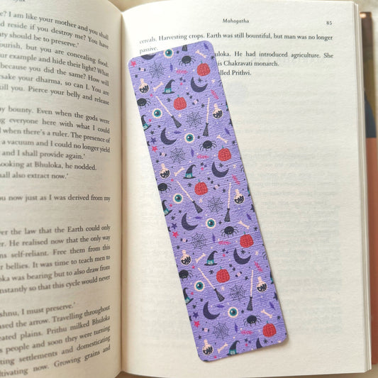 Halloween Spooky Linen Bookmark, Witch Bookmark