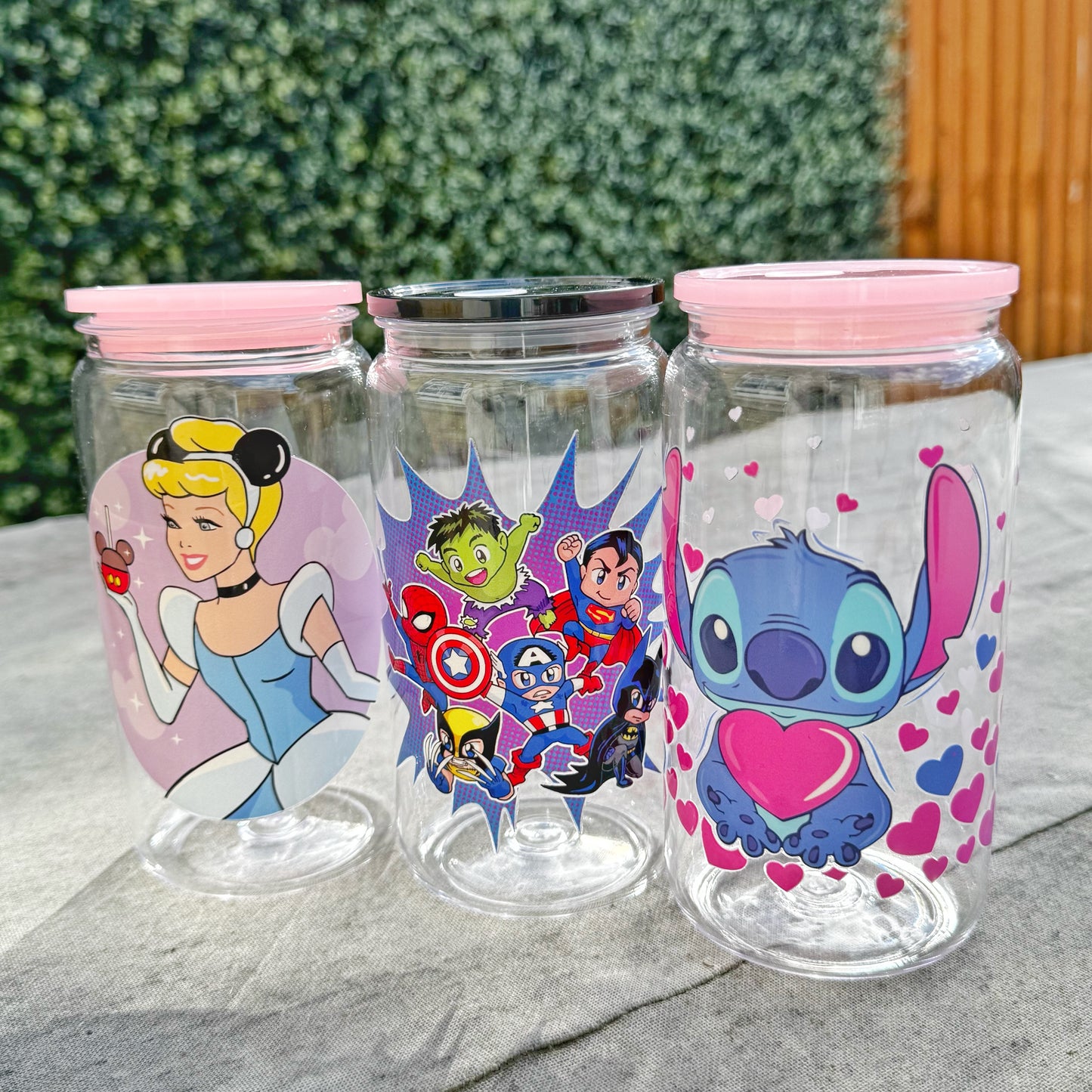 Blue Alien Friend Acrylic tumbler 16oz with plastic straw & acrylic lid,Kids cold cup, Stocking Filler Gift, Secret Santa Gift