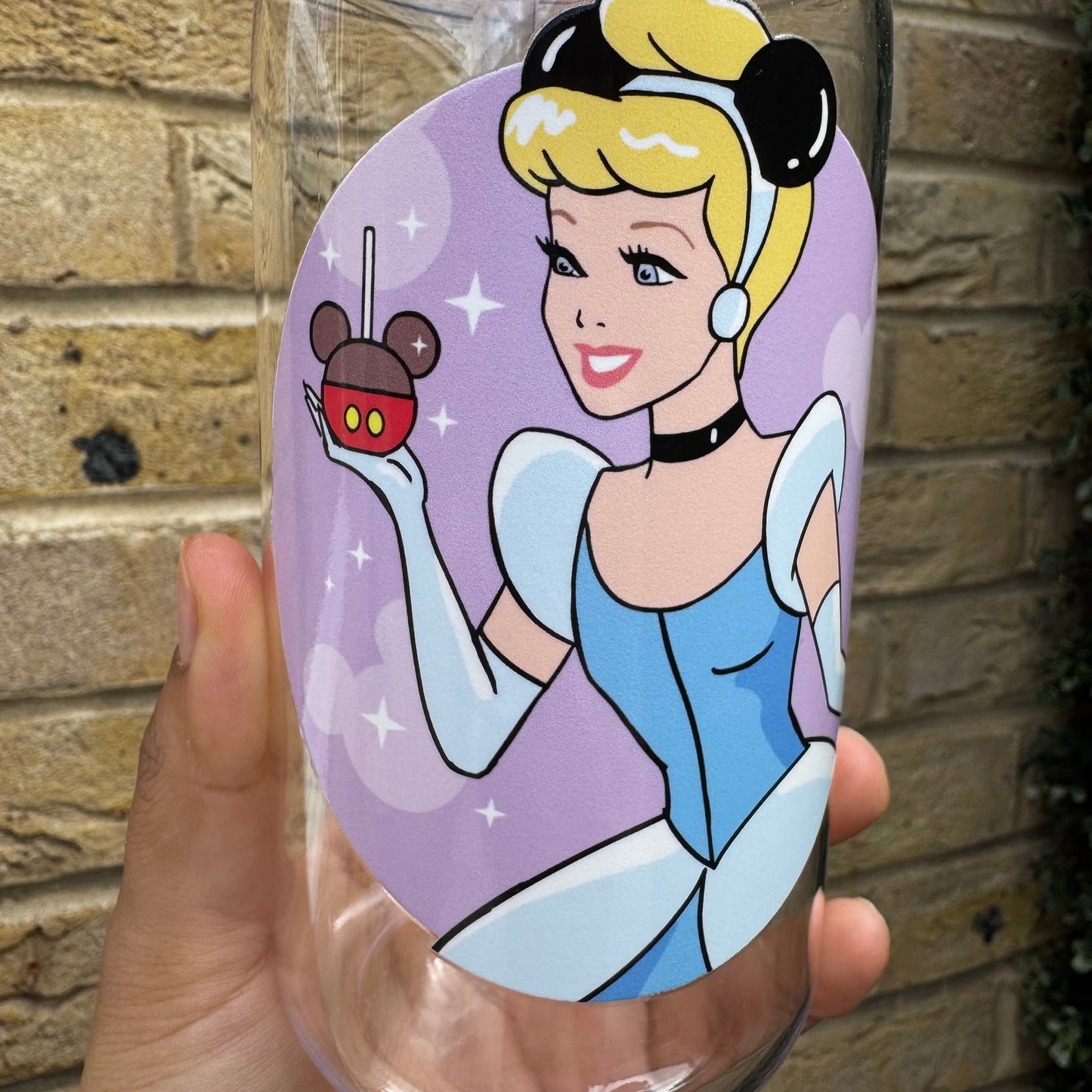 Blue Fairy Tale Princess Tumbler – Magical Storybook Drinkware Acrylic tumbler 16oz with plastic straw & acrylic lid