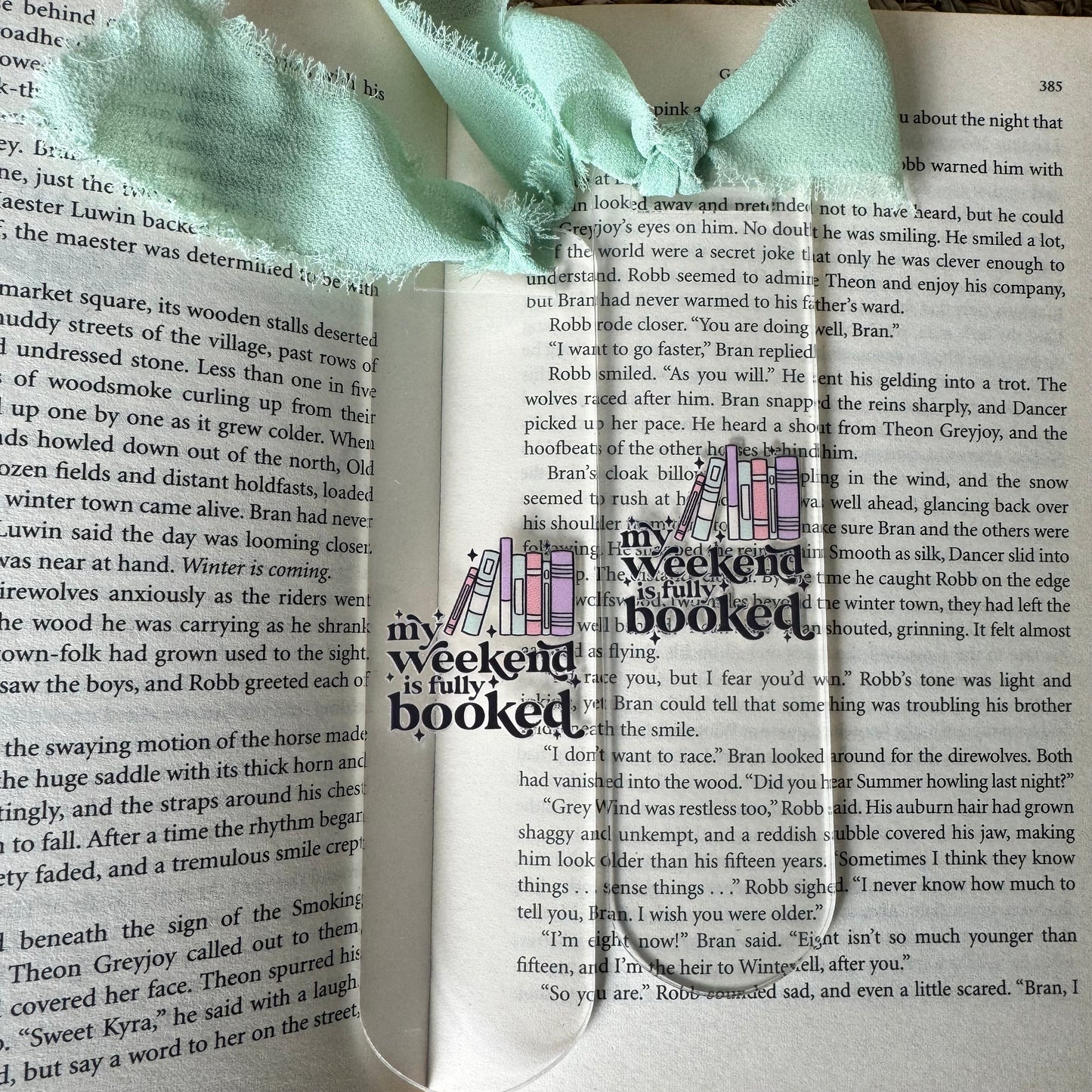 My weekend is booked Acrylic Bookmarks for Book Lovers, Teachers Bookmark, Book Nerd Bookmark