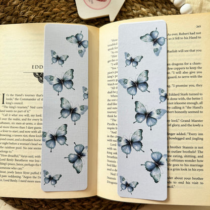 Butterfly Design Linen Bookmark for Book Lovers