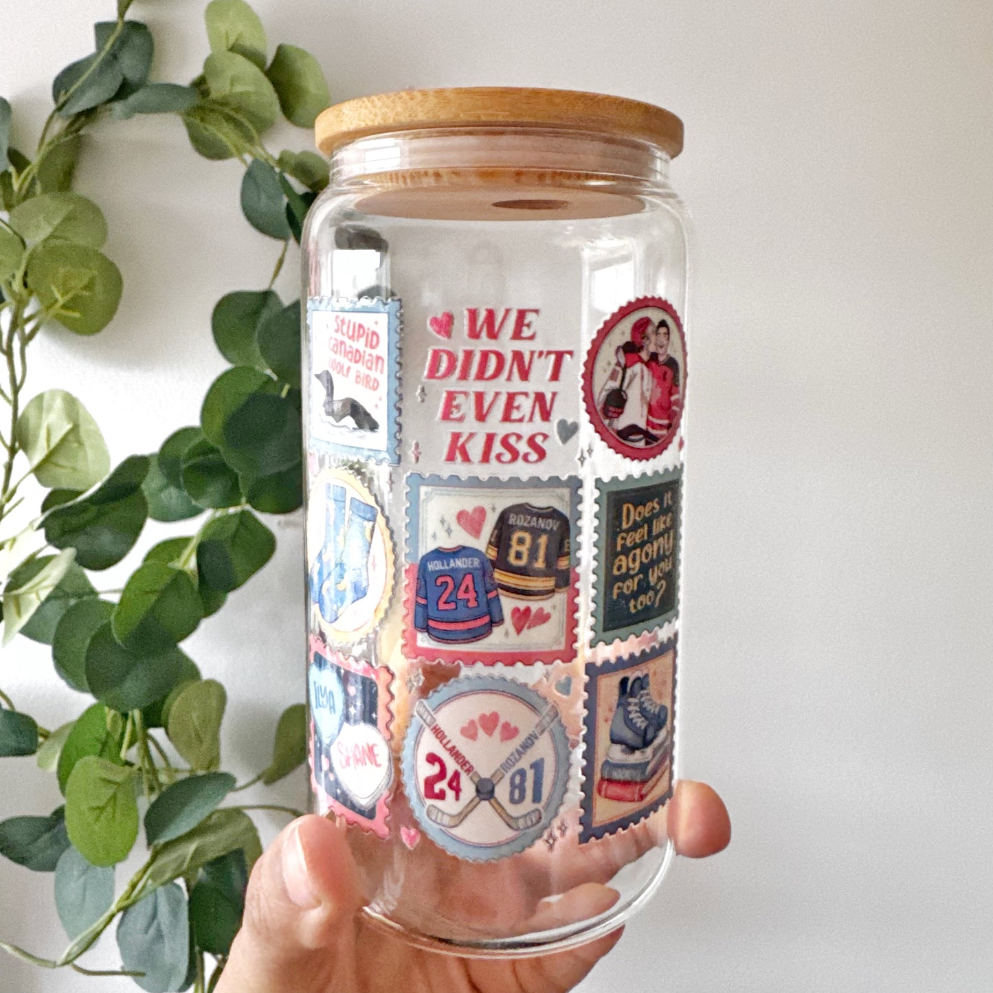 Heated Rivalry Inspired Hockey Romance Glass Tumbler – Bookish Romance Cup for Readers