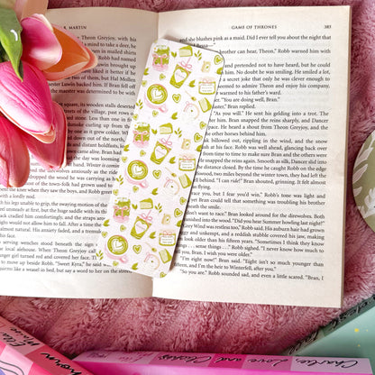 matcha girlie linen bookmark aesthetic design