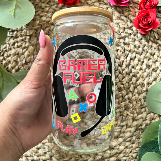 Gamer Dad Iced Coffee Can Glass Tumbler 16 oz