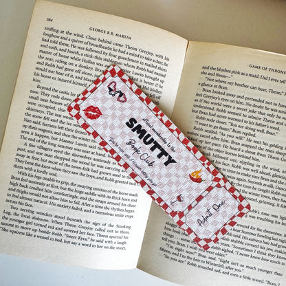 Smutty Book Club Ticket Bookmark | Smut Romance Bookmark | Bookish Bookmark | Admit One Bookmark Double Sided