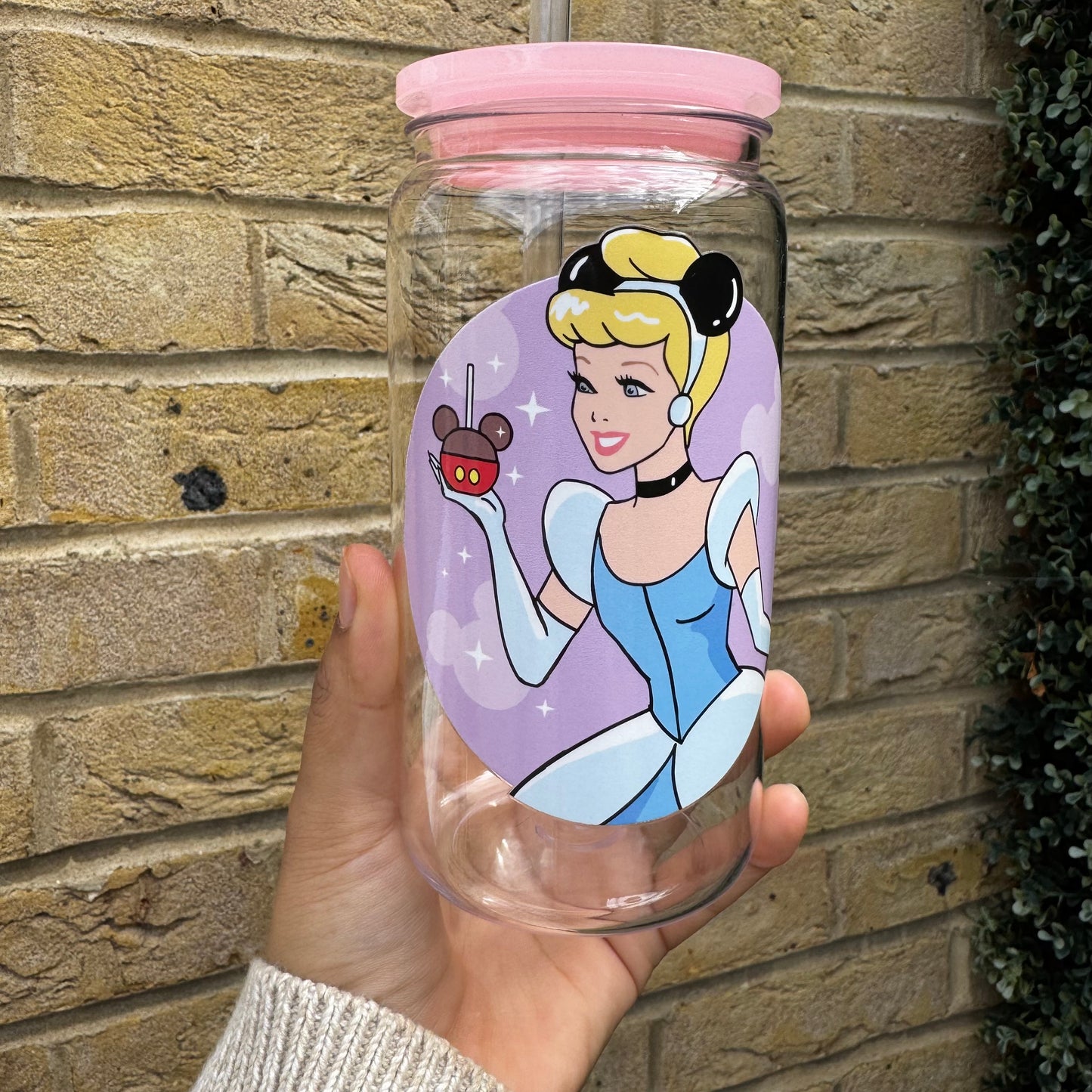 Blue Fairy Tale Princess Tumbler – Magical Storybook Drinkware Acrylic tumbler 16oz with plastic straw & acrylic lid