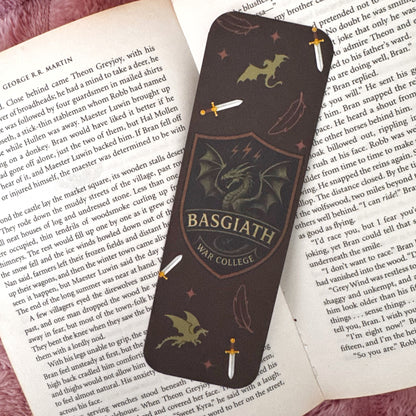 Basgiath War College Linen Bookmark – Fourth Wing Inspired Bookish Bookmark for Readers