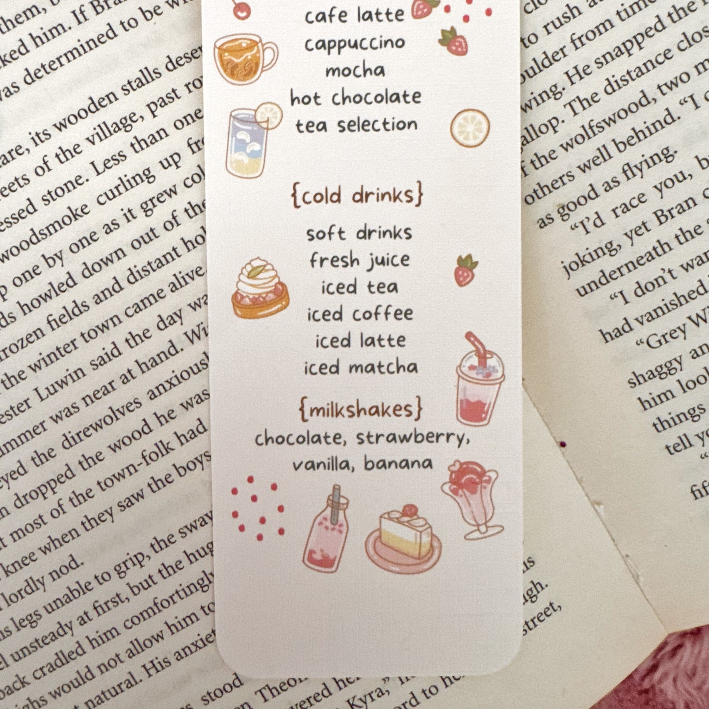aesthetic coffee bookmark for readers