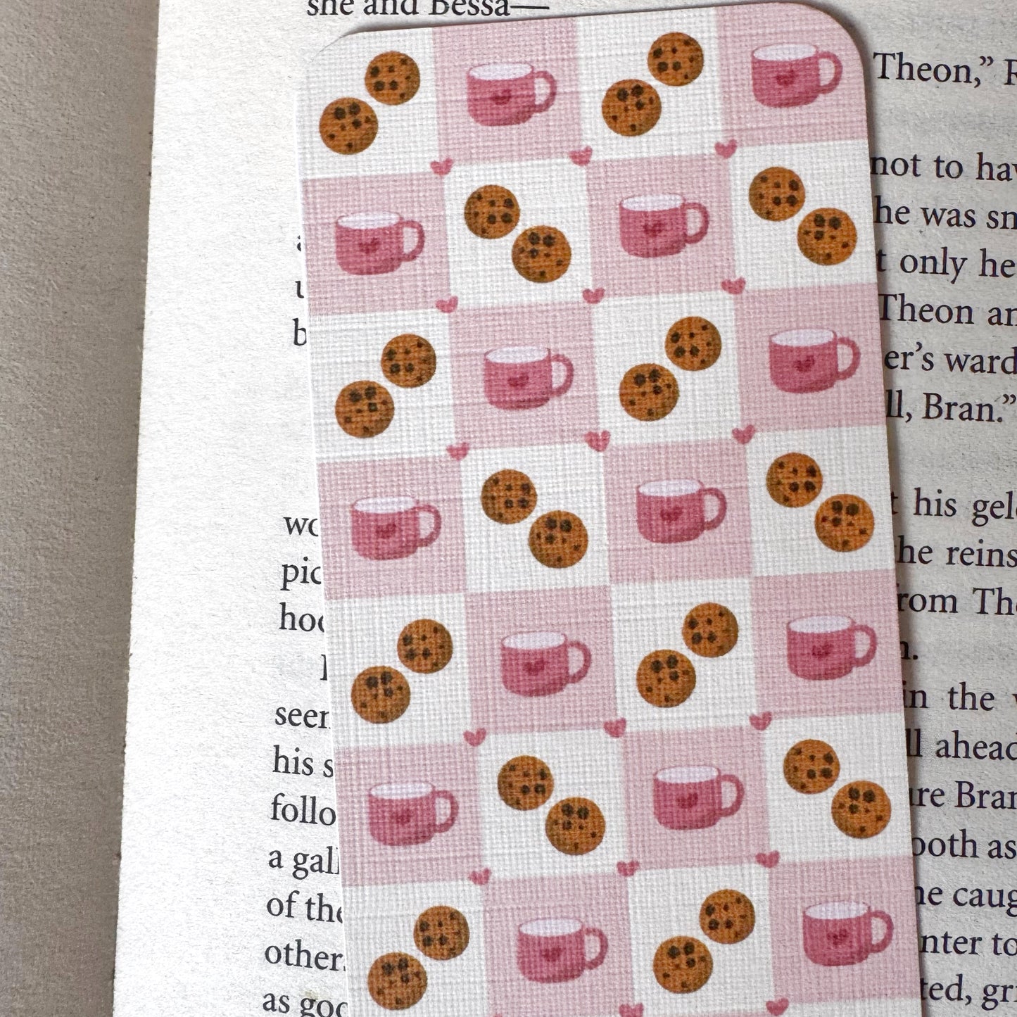 aesthetic coffee pastry bookmarks double sided