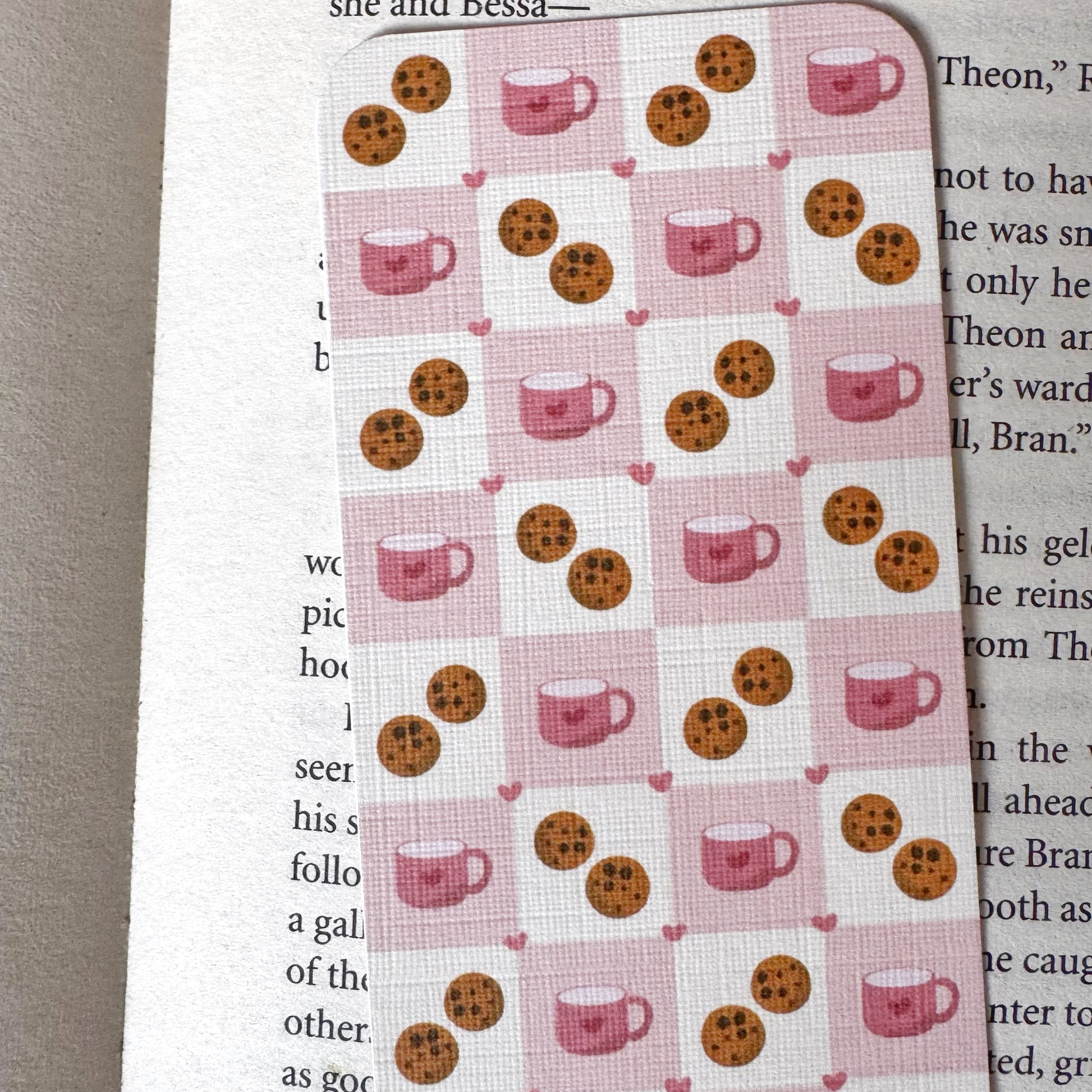 aesthetic coffee pastry bookmarks double sided