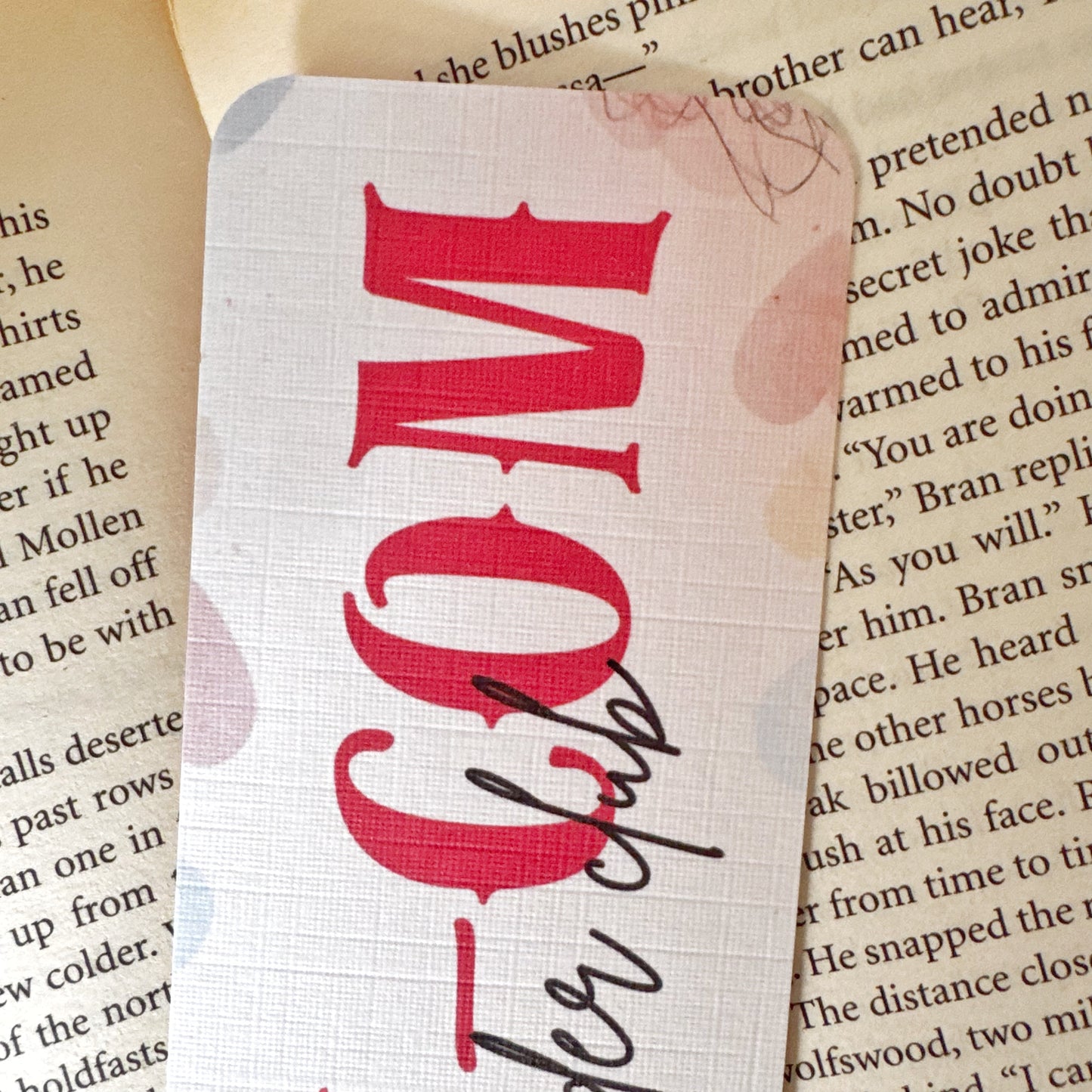 aesthetic romance bookmark for book lovers