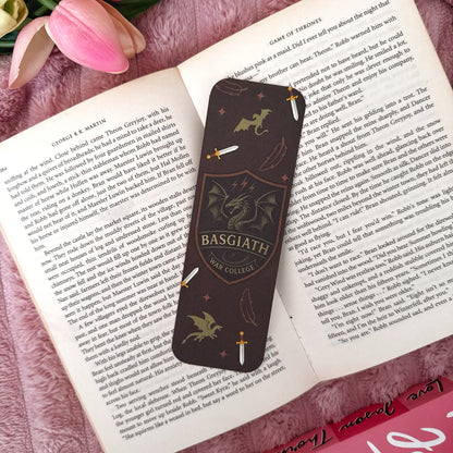 basgiath war college linen bookmark fourth wing