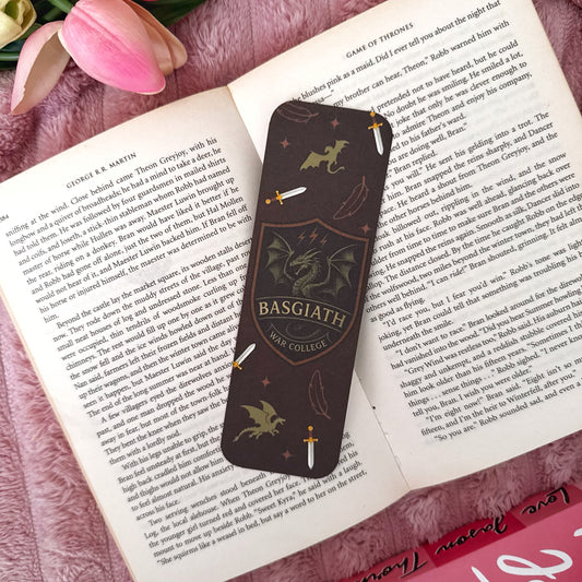 basgiath war college linen bookmark fourth wing