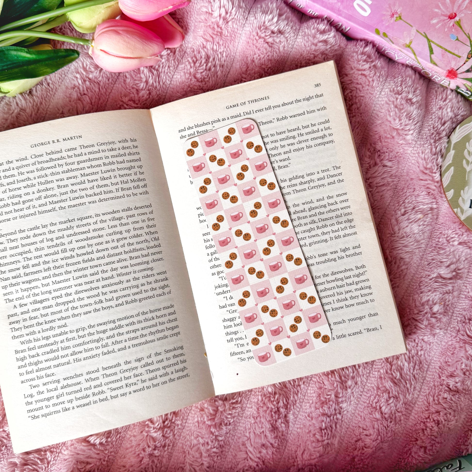 coffee and cookies bookmark set aesthetic cafe style
