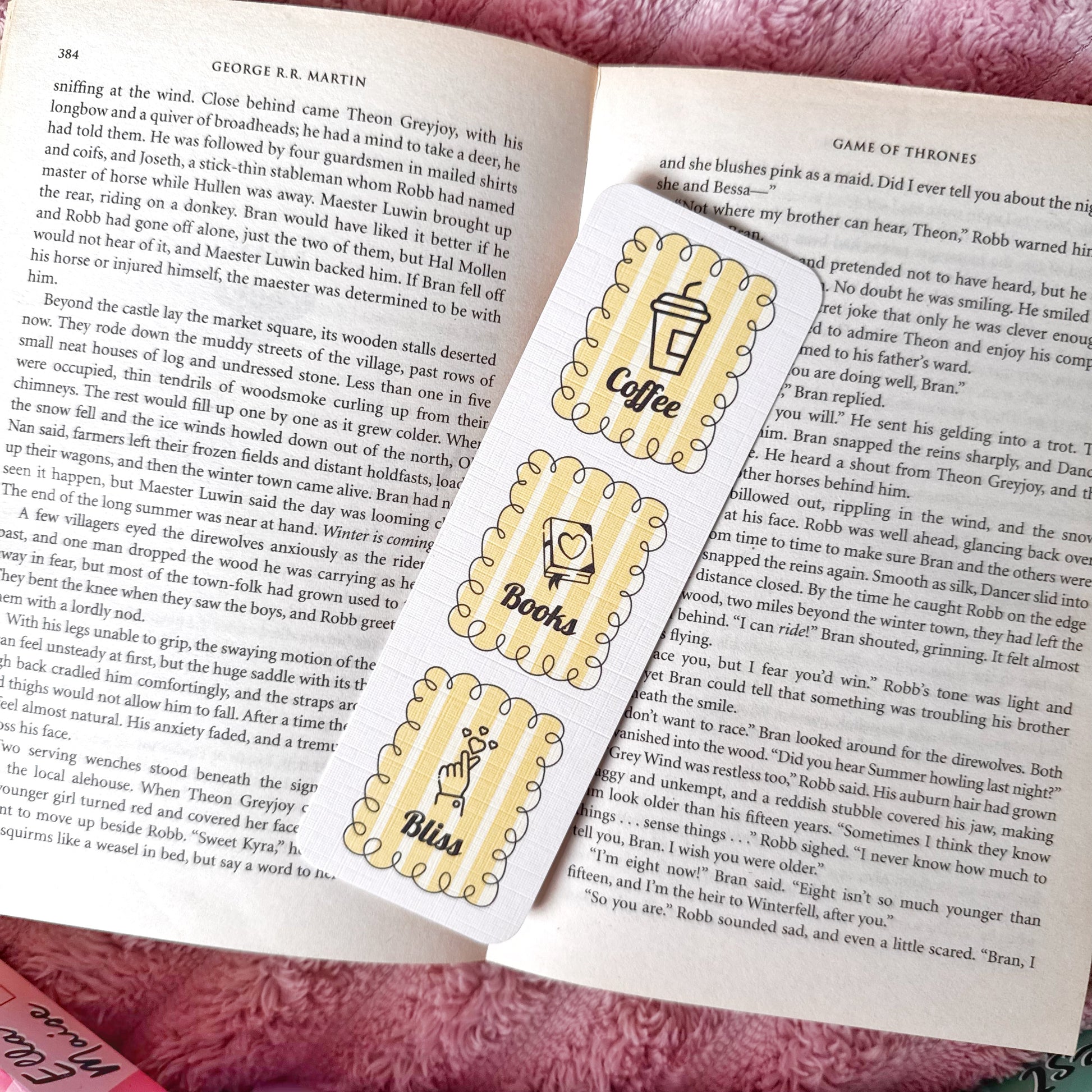 coffee themed bookmark for readers