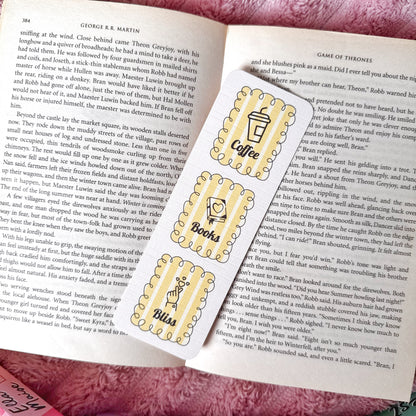 coffee themed bookmark for readers