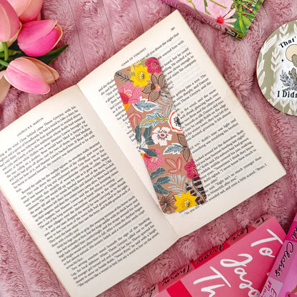 cute floral reading bookmark aesthetic
