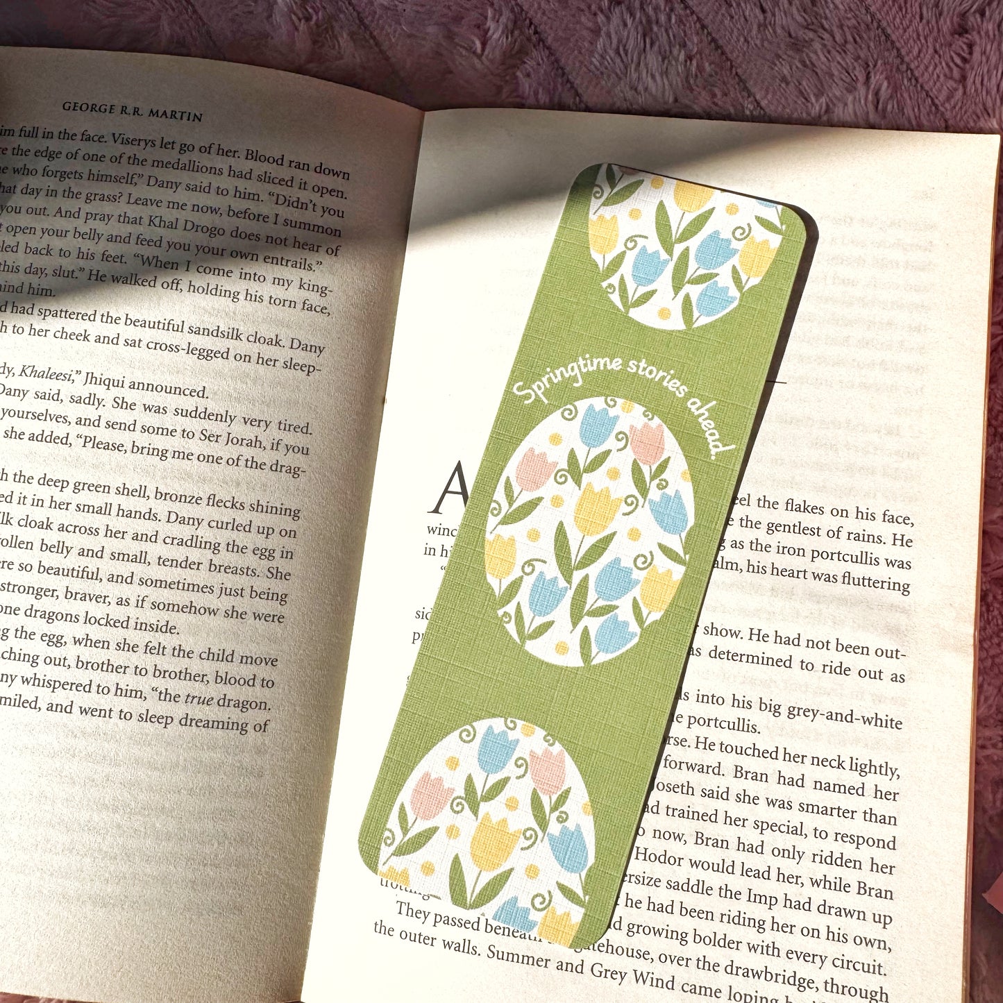 double sided floral bookmark pastel aesthetic
