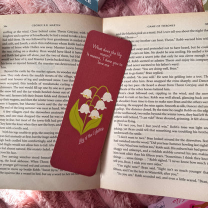 floral bookish bookmark 2 x 6 inches