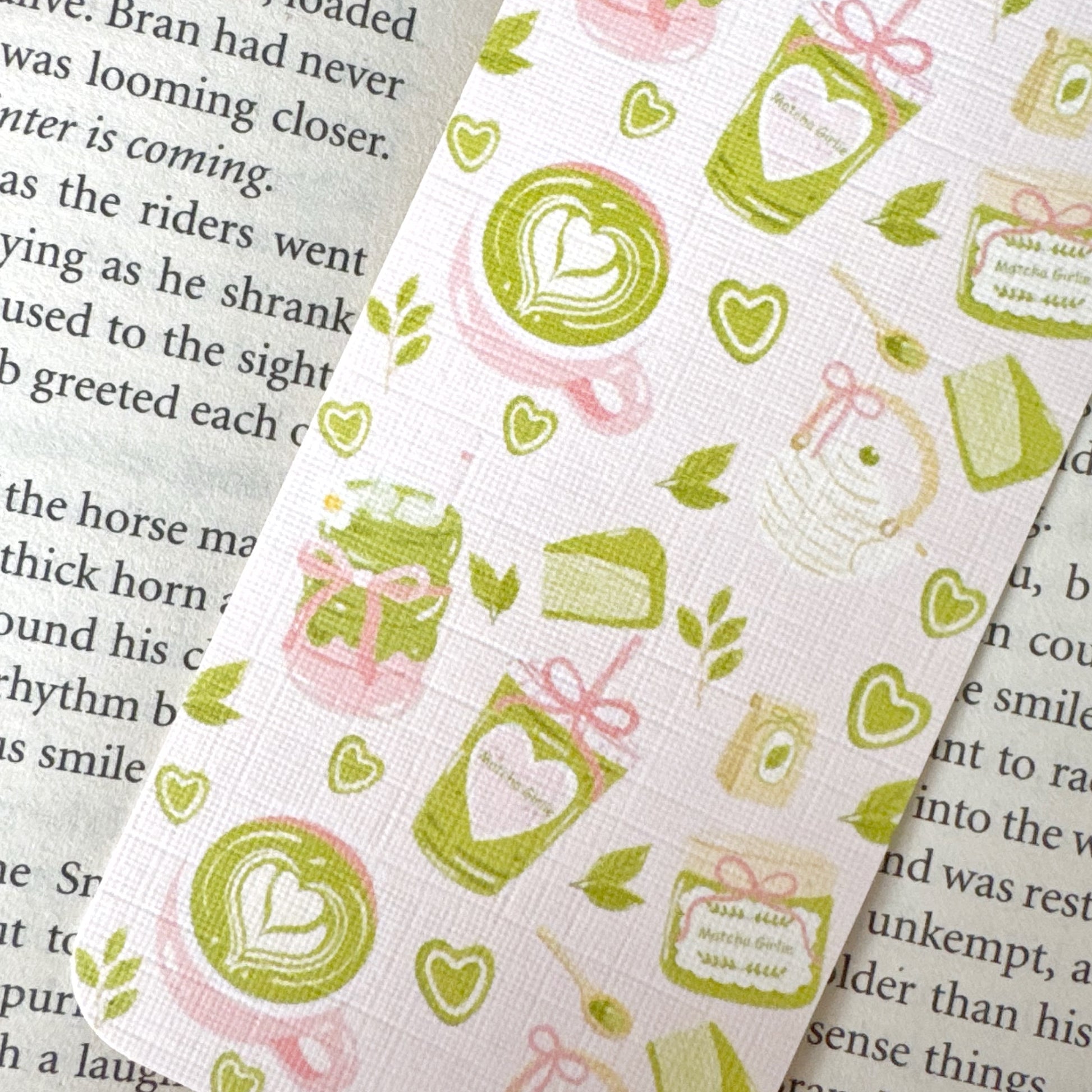 green aesthetic bookish bookmark