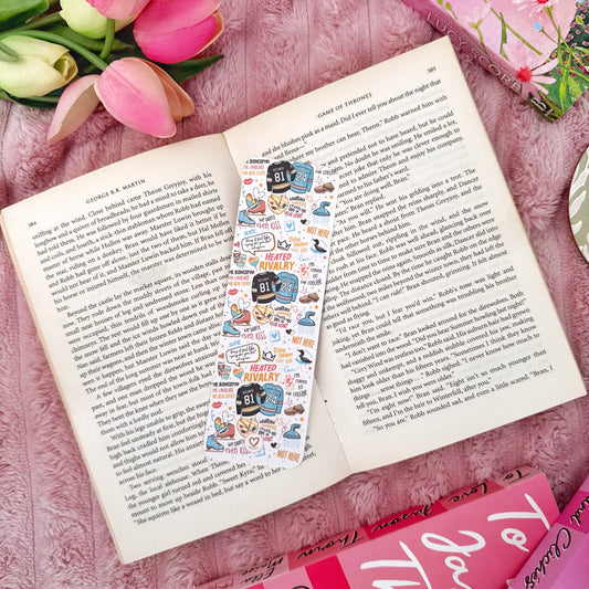 heated rivalry linen bookmark hockey romance