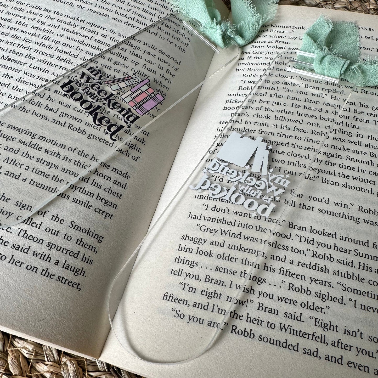 Acrylic bookmark for Book lovers,my weekend is fully booked bookmarks, Teachers end of year gifts , Bookish Gift for teenagers, book nerd