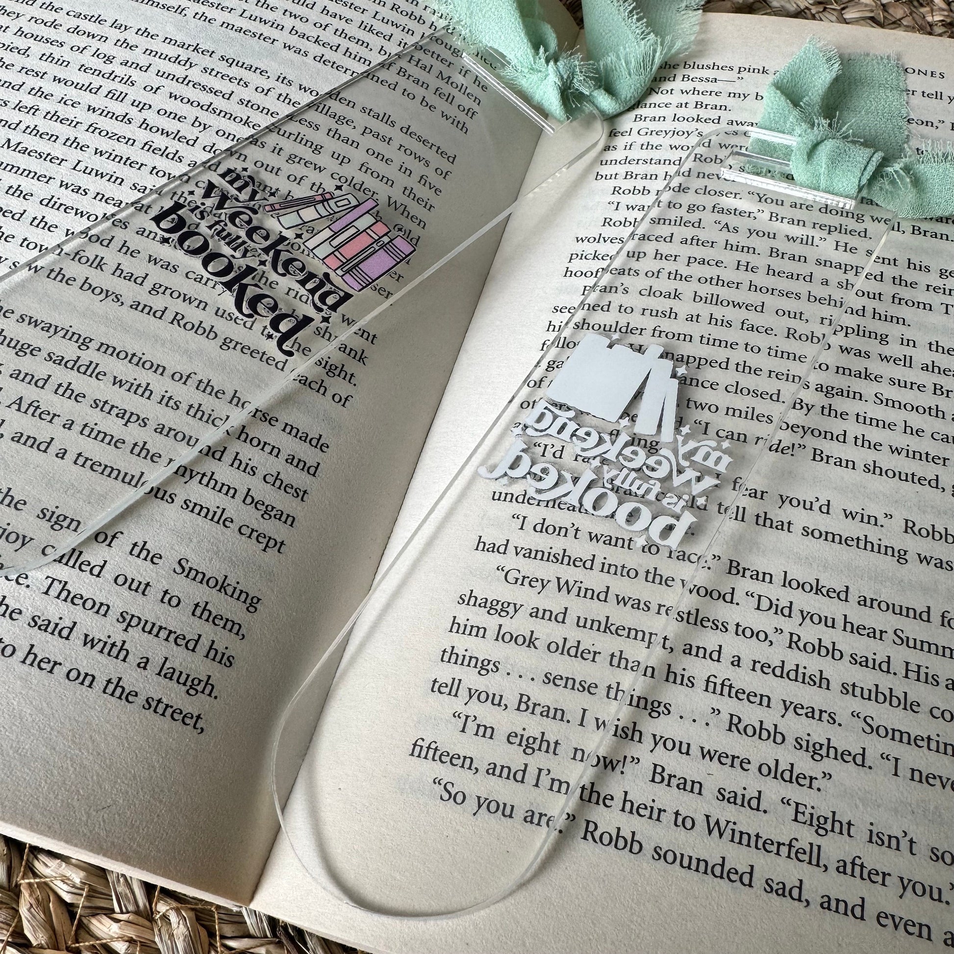 Acrylic bookmark for Book lovers,my weekend is fully booked bookmarks, Teachers end of year gifts , Bookish Gift for teenagers, book nerd