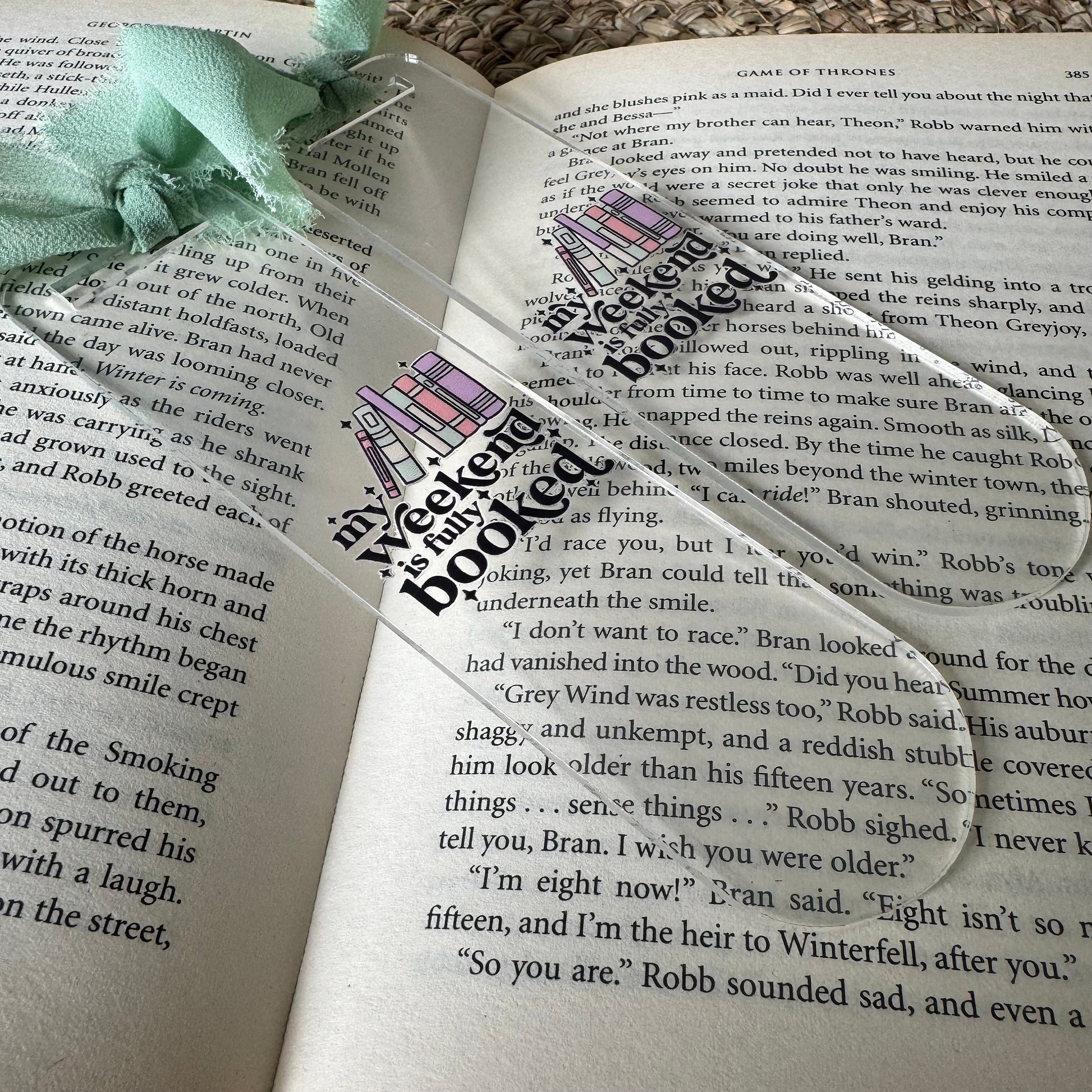 Acrylic bookmark for Book lovers,my weekend is fully booked bookmarks, Teachers end of year gifts , Bookish Gift for teenagers, book nerd