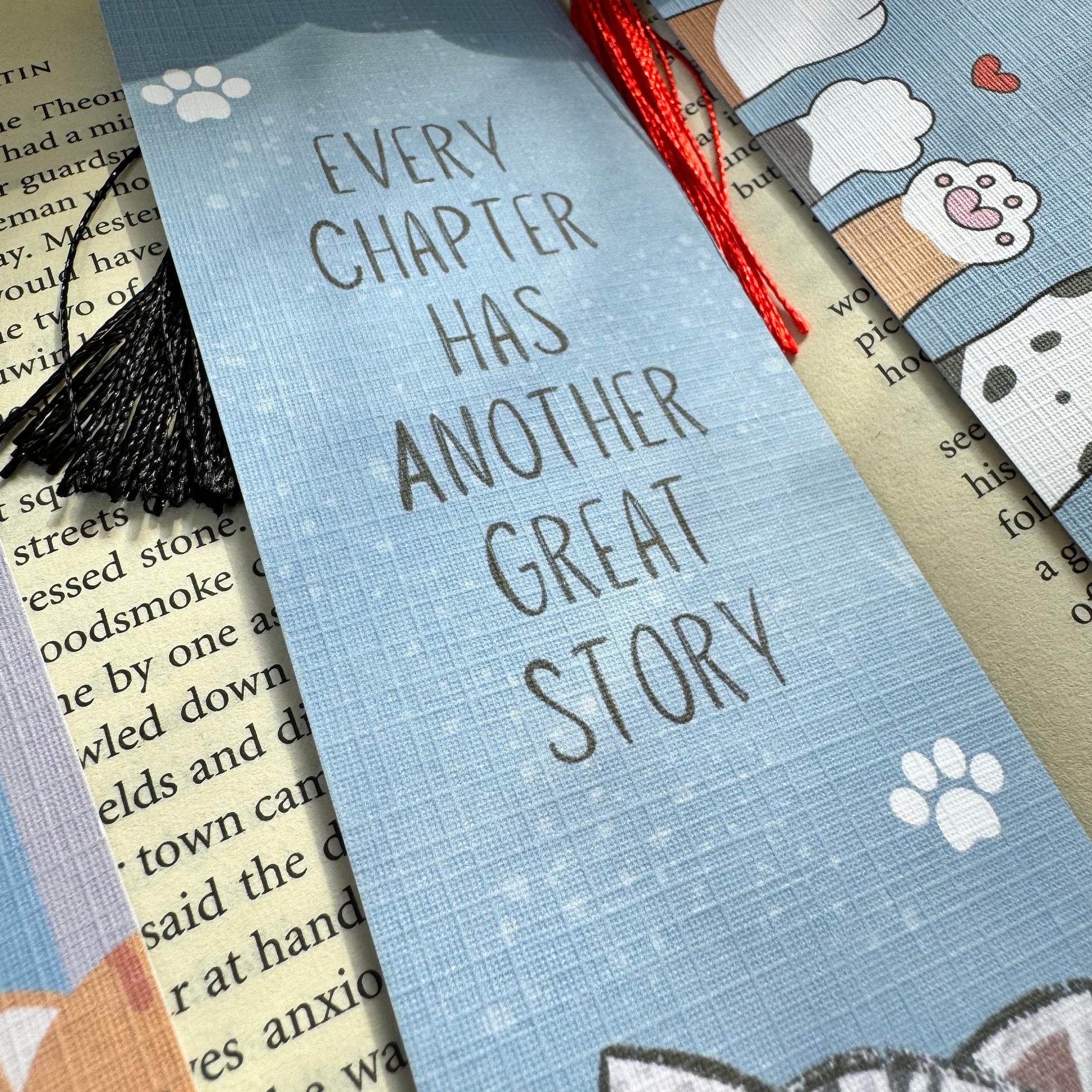 Cat Bookish bookmark, Meow Cat bookmark for Book Lovers , Life is better with books and cat ,Linen Tasseled Bookmark,Cat LoveBookmark