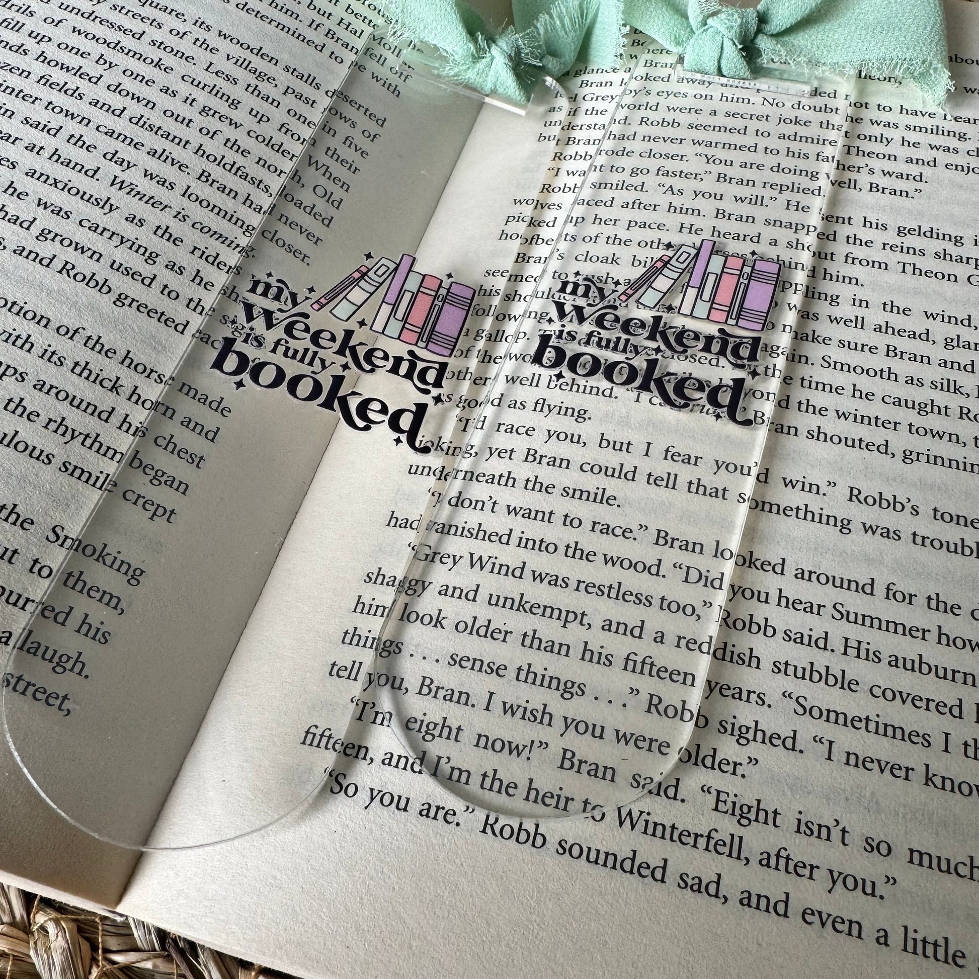 Acrylic bookmark for Book lovers,my weekend is fully booked bookmarks, Teachers end of year gifts , Bookish Gift for teenagers, book nerd