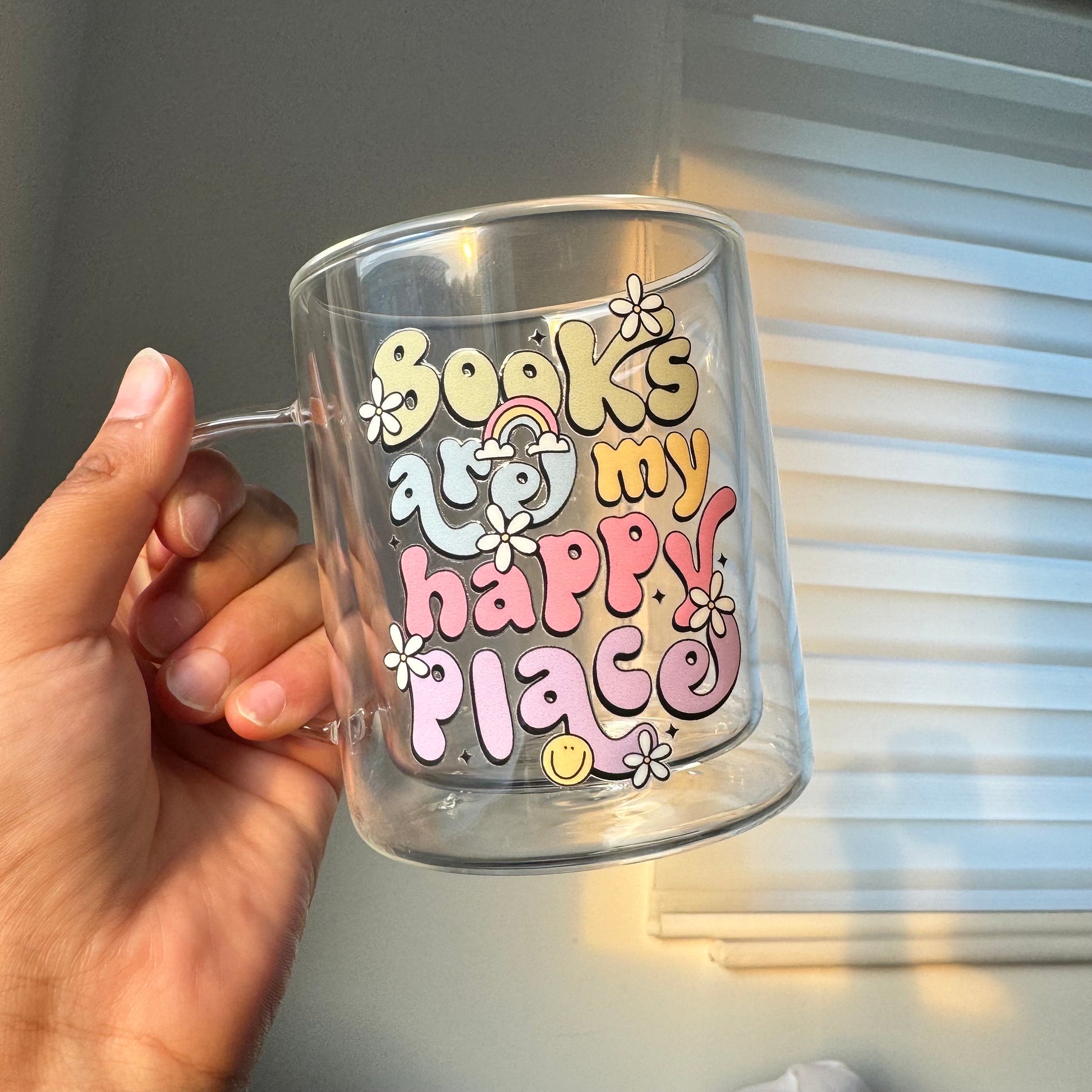 Book lover glass coffee mug . My weekend is booked mug . Glass mug .Gift for book lover, Bibliophile gift . Bookish mug 13oz Double walled